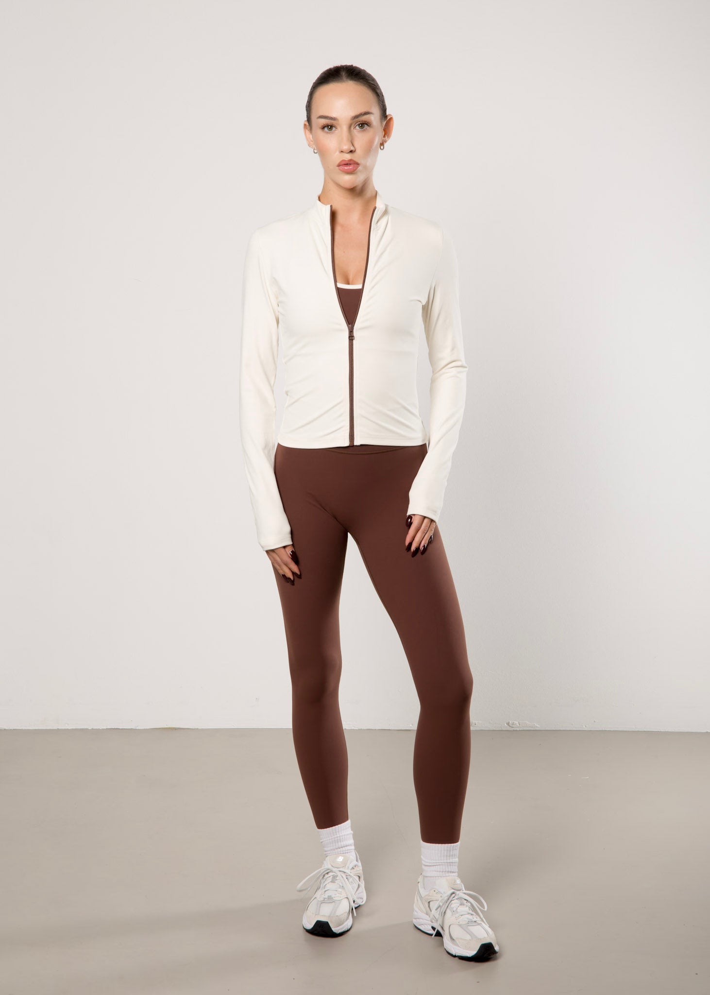 Zip Jacket CREAM/CHOCOLATE