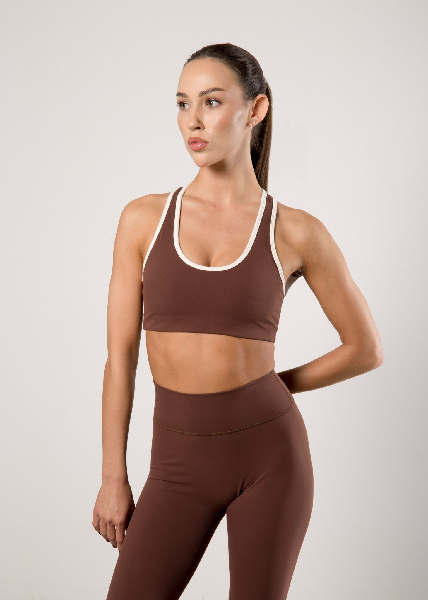 Active Bra CHOCOLATE/CREAM