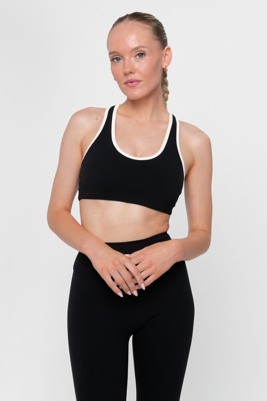 ACTIVE BRA - BLACK/CREAM