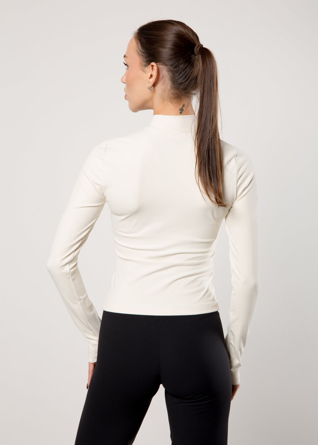 zip jacket - cream/black