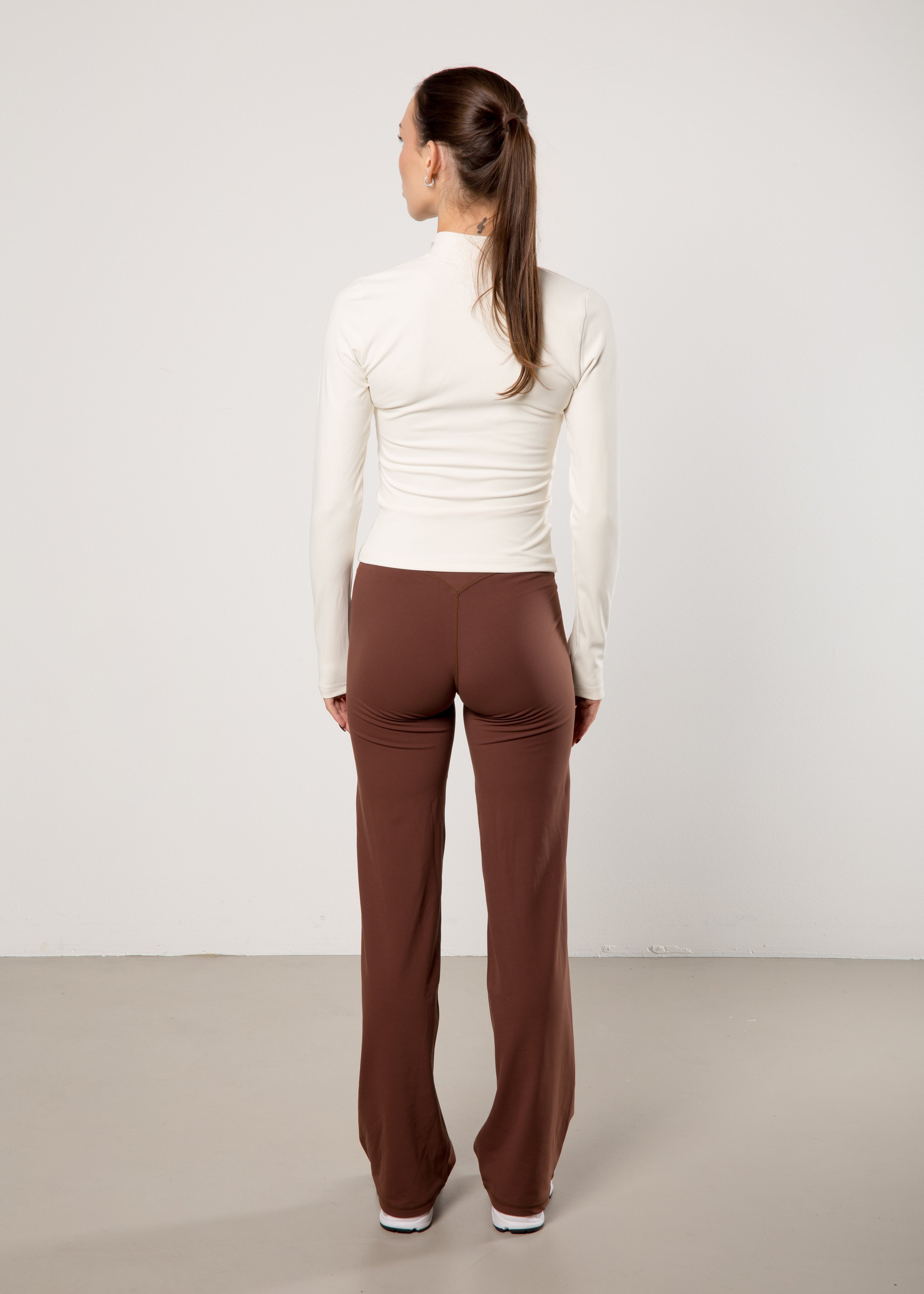 zip jacket - cream/chocolate