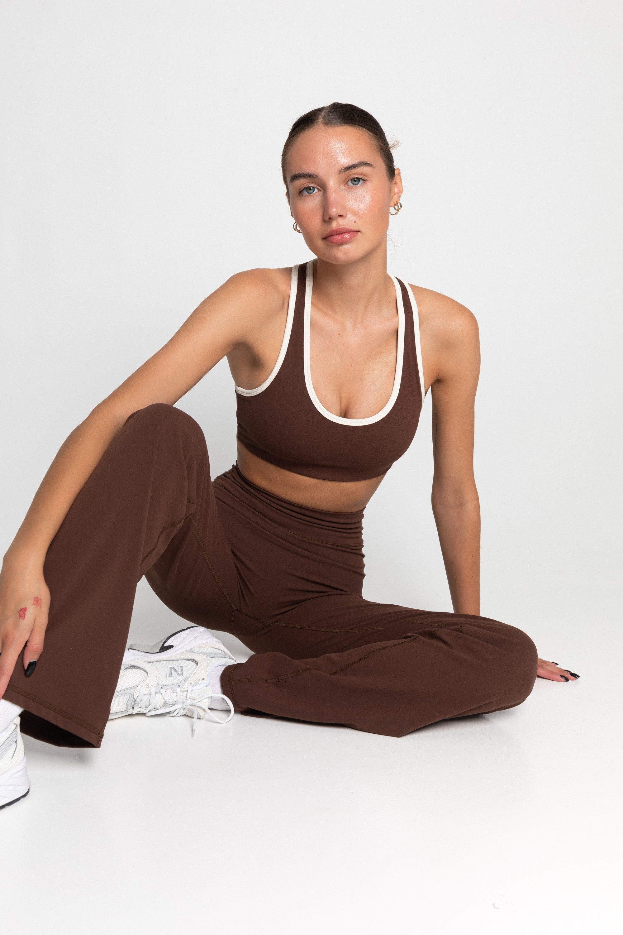 ACTIVE BRA - CHOCOLATE/CREAM
