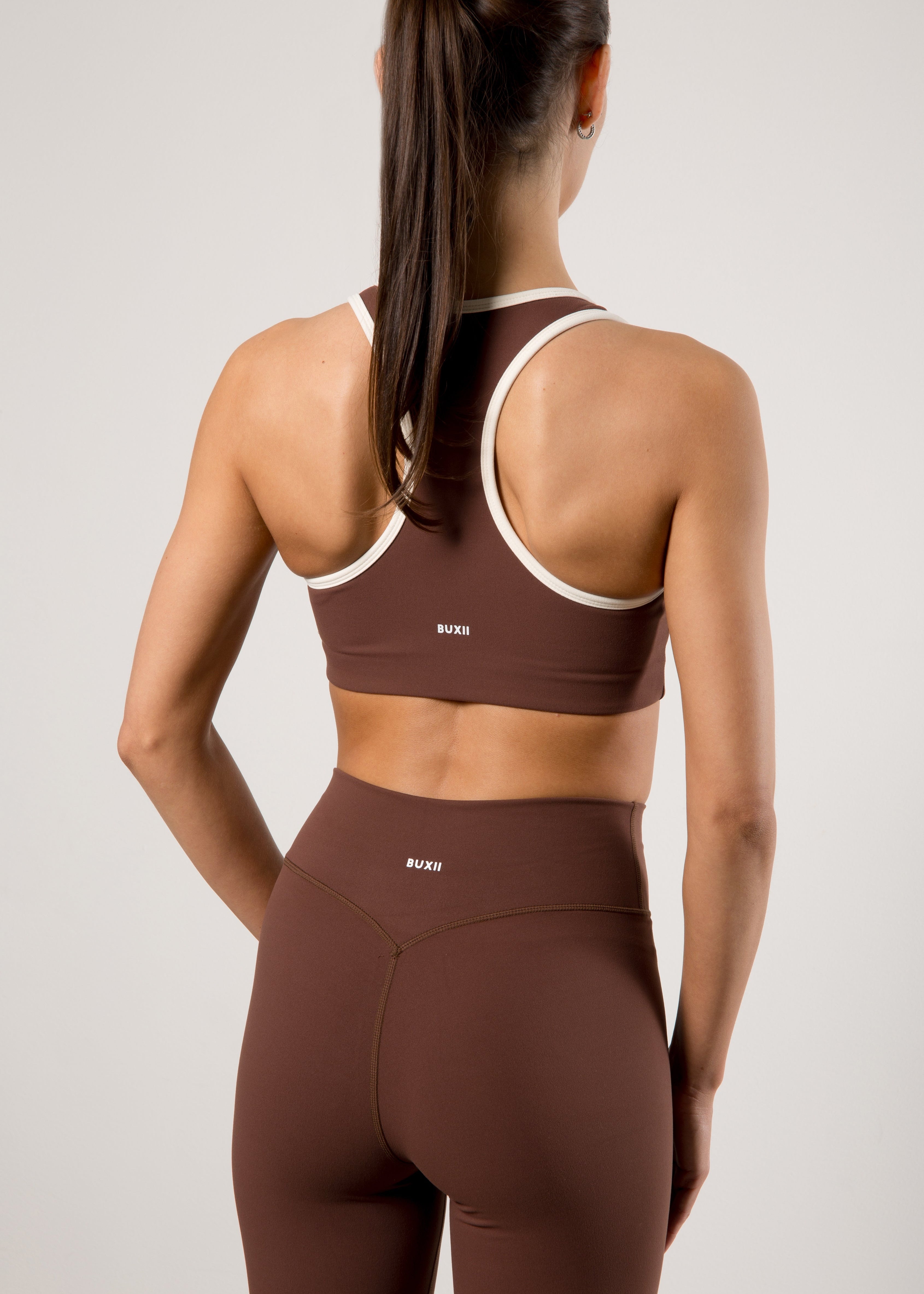 active bra - chocolate/cream