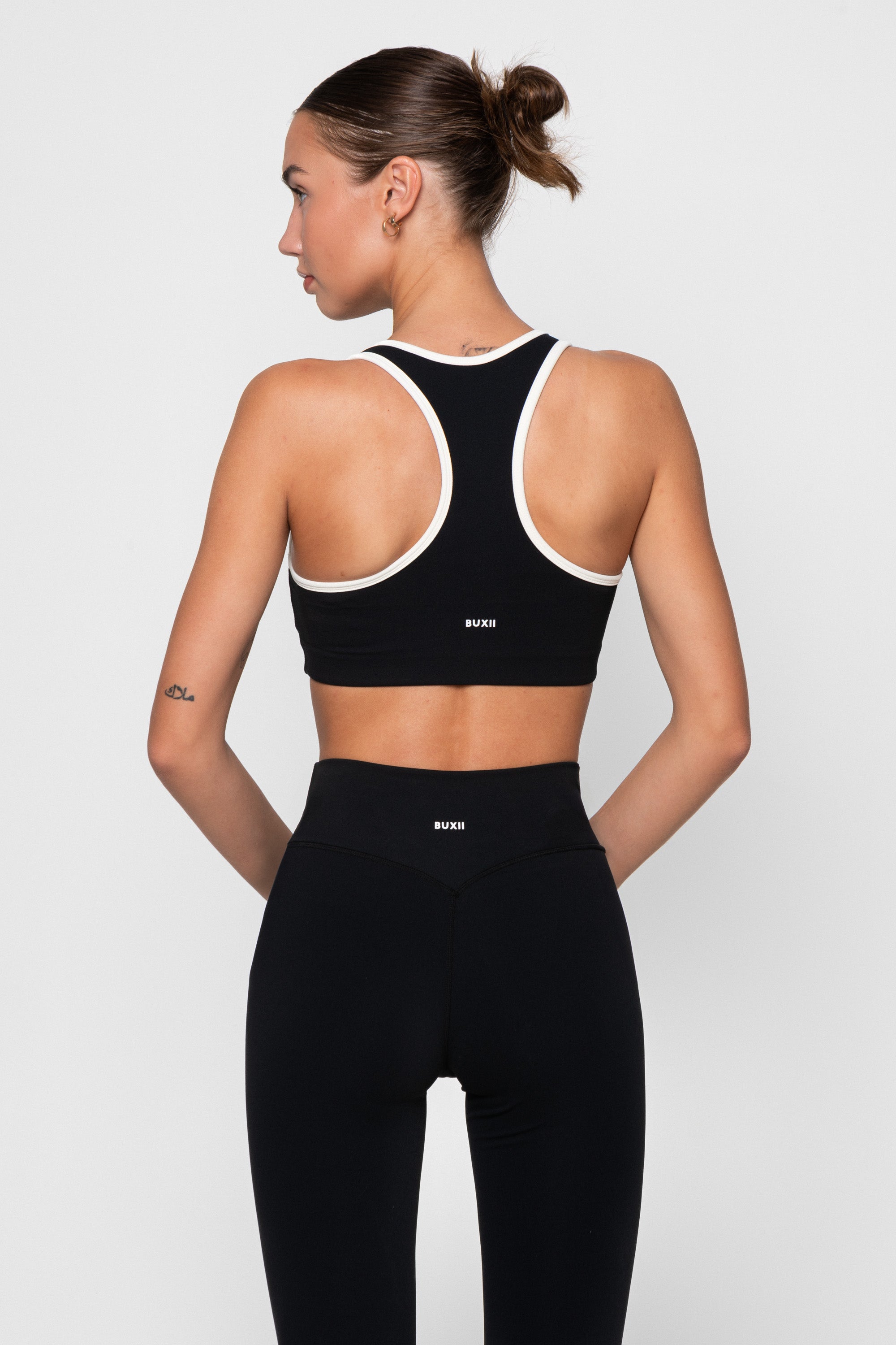 ACTIVE BRA - BLACK/CREAM