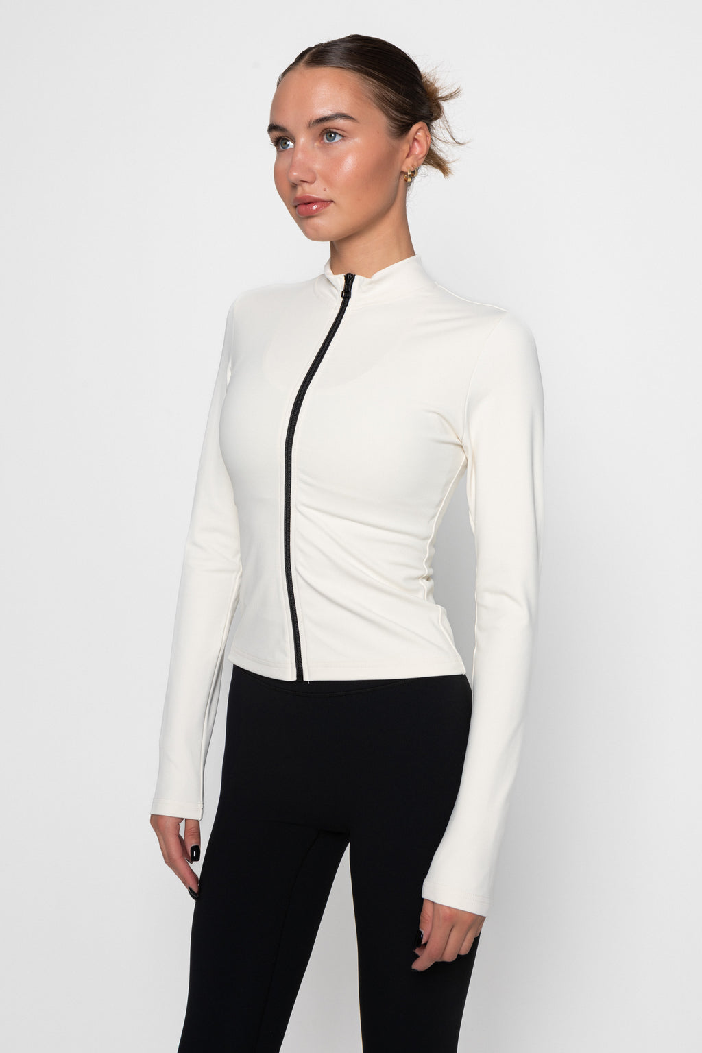 ZIP JACKET - CREAM/BLACK