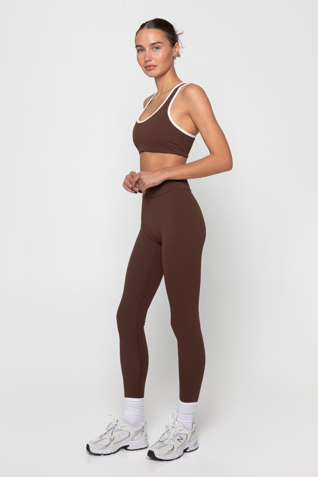 ACTIVE BRA - CHOCOLATE/CREAM
