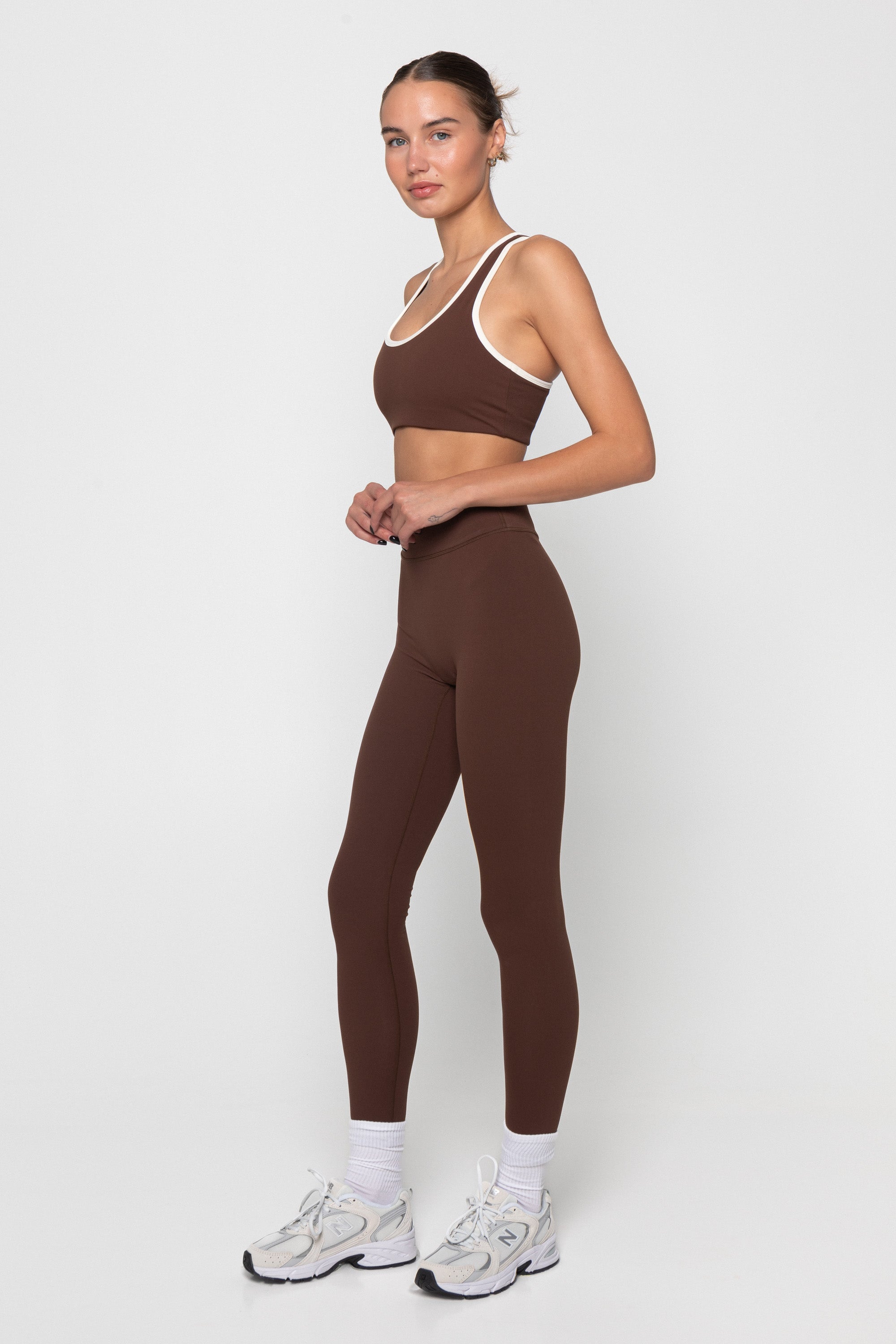 ACTIVE BRA - CHOCOLATE/CREAM
