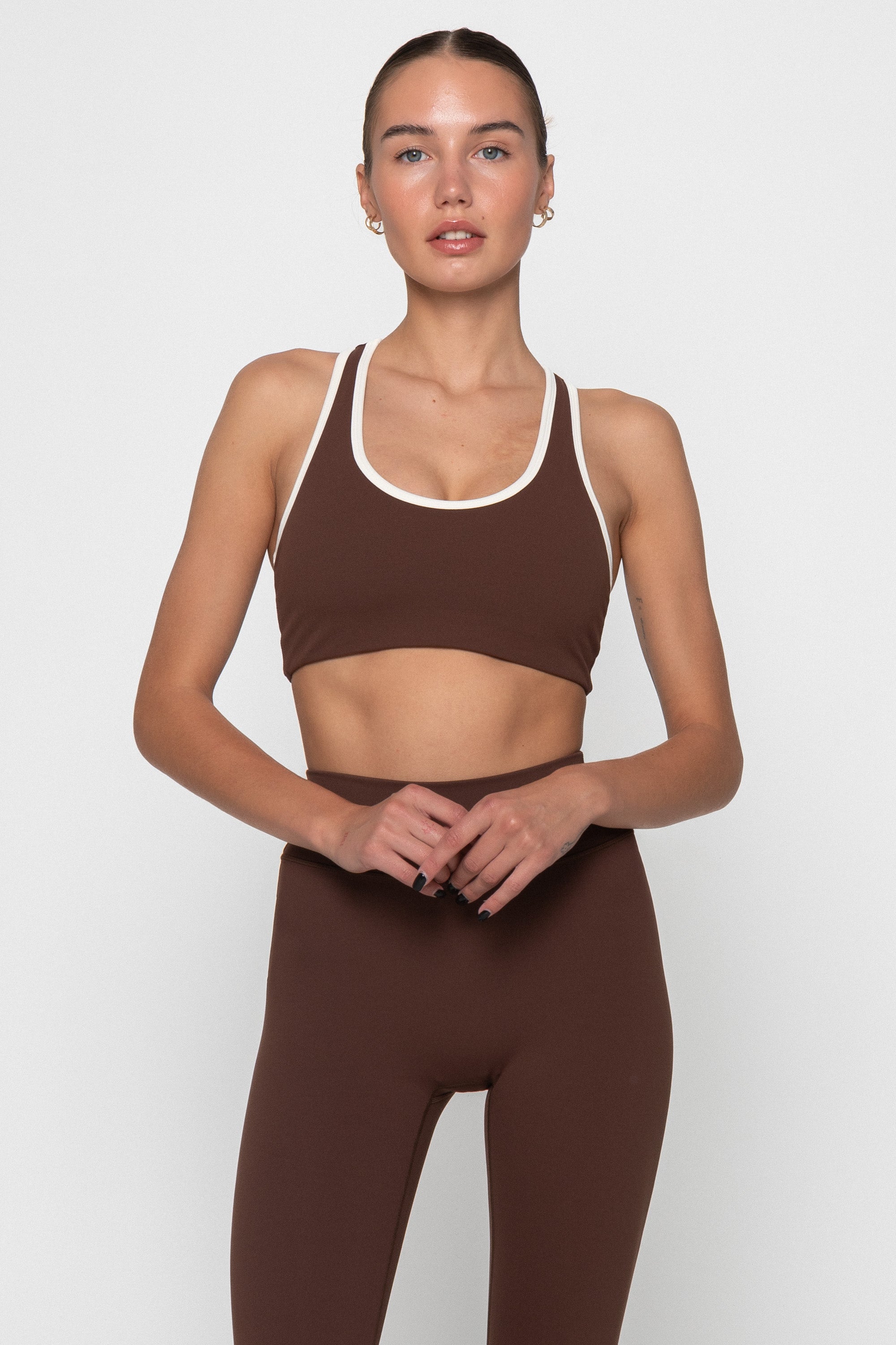 ACTIVE BRA - CHOCOLATE/CREAM