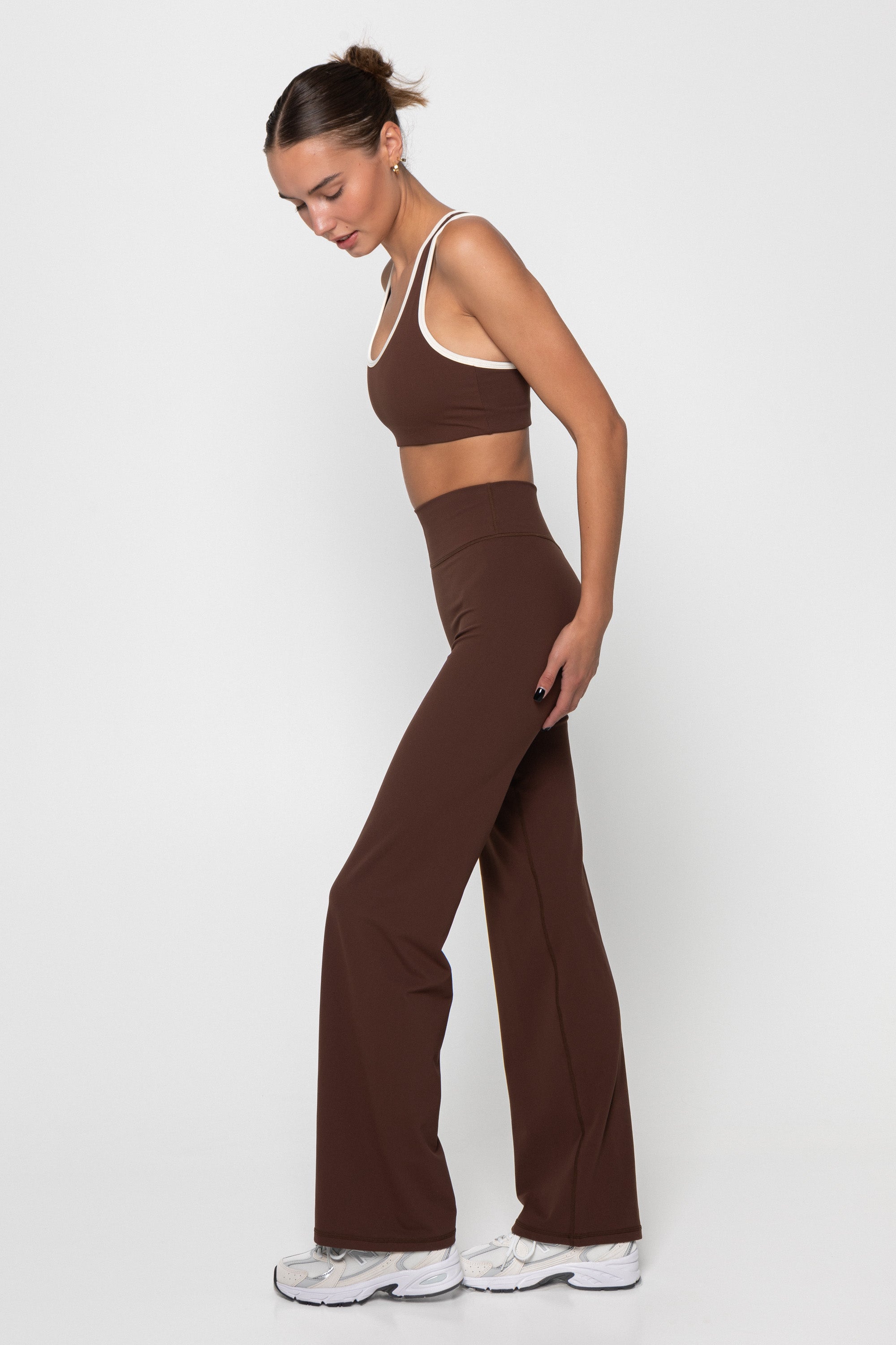 ACTIVE BRA - CHOCOLATE/CREAM