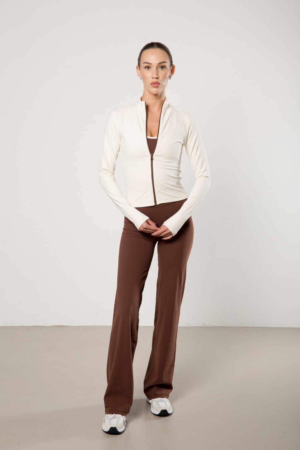 Zip Jacket CREAM/CHOCOLATE