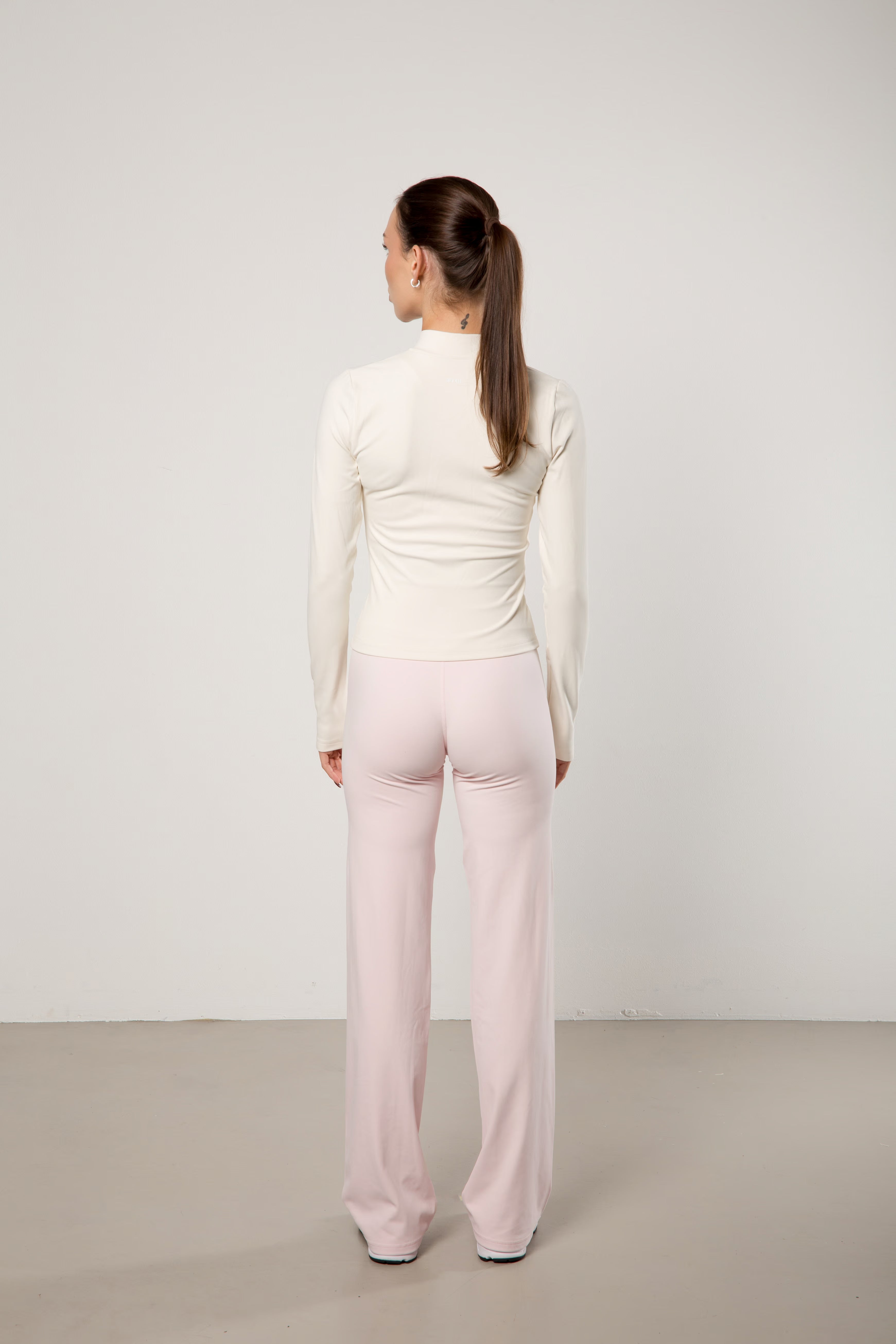 straight leg pants - soft pink