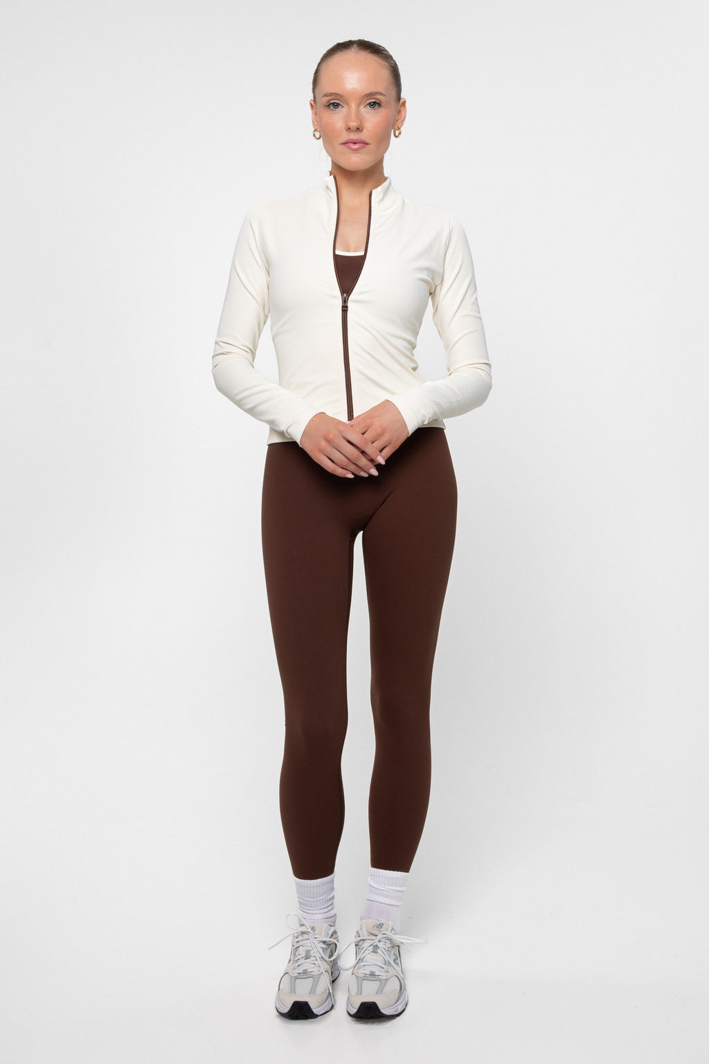 ZIP JACKET - CREAM/CHOCOLATE