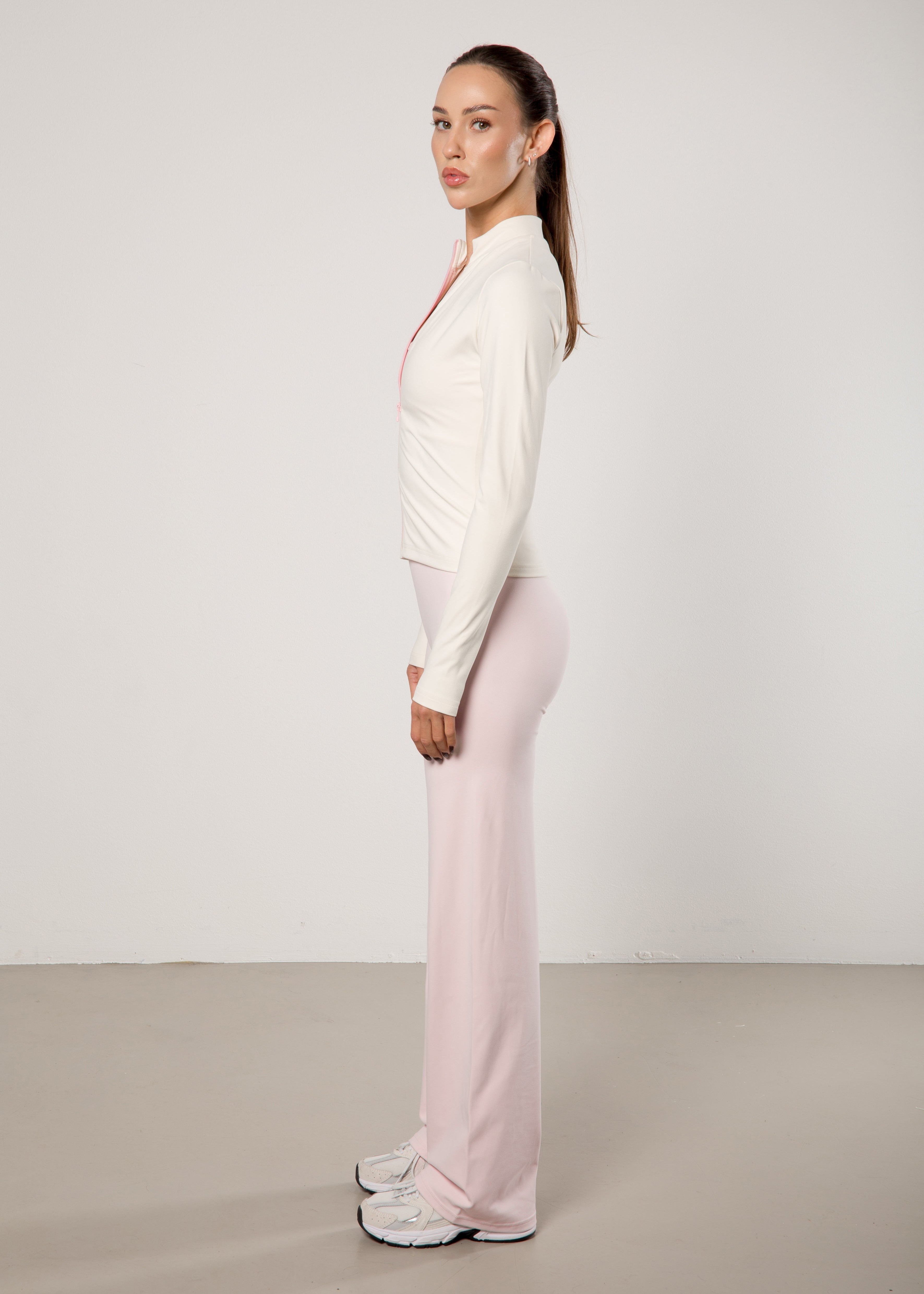 straight leg pants - soft pink