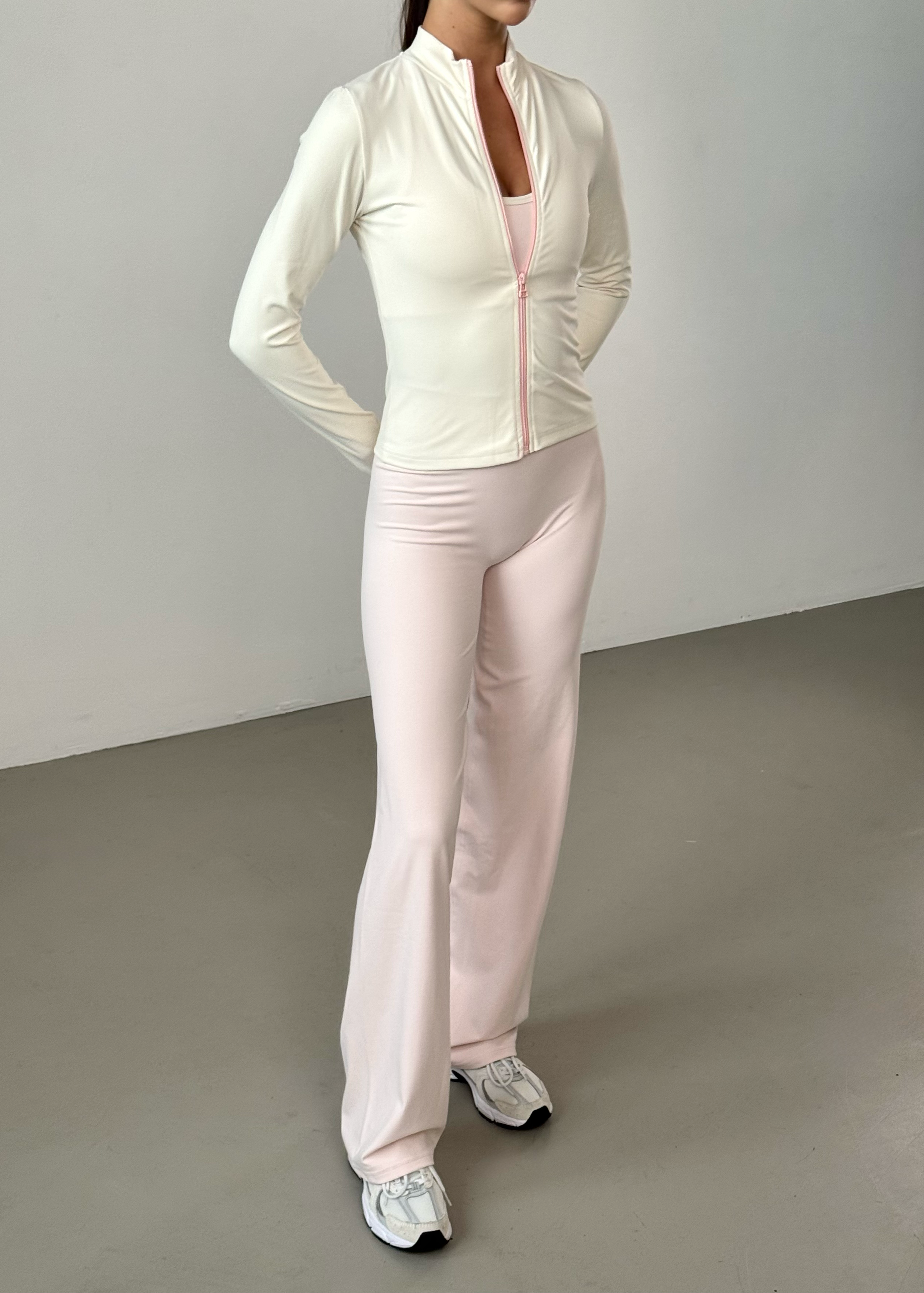 straight leg pants - soft pink