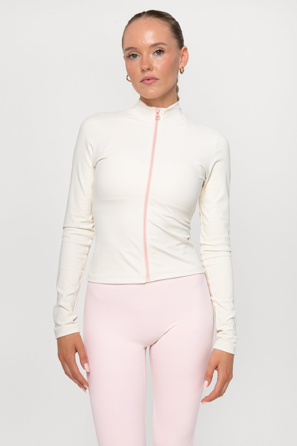 ZIP JACKET - CREAM/SOFT PINK